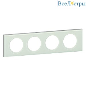 Рамка 4-постовая Legrand Celiane смальта белая глина 069314