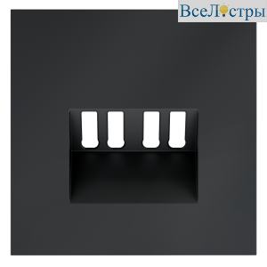 Накладка для розетки акустической 4-местной  Voltum S70 (графит) VLS001507
