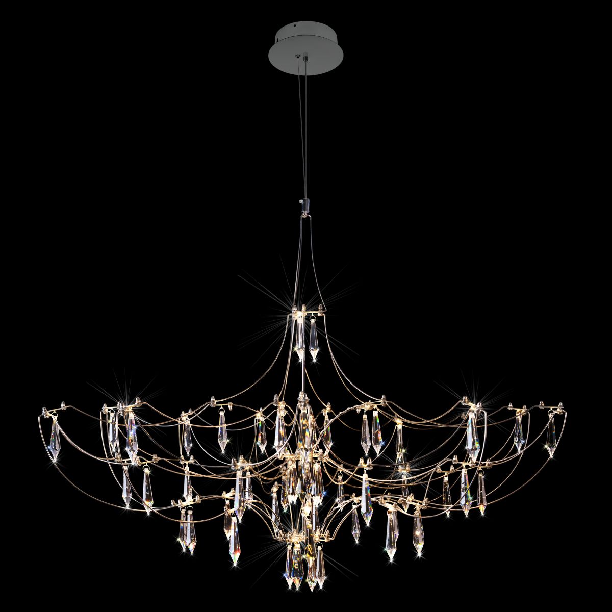 подвесная люстра loft it mira 10589/900 silver asfour