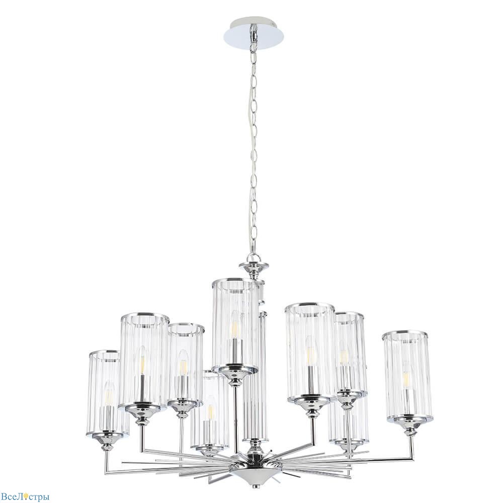 подвесная люстра crystal lux gloria sp9 chrome