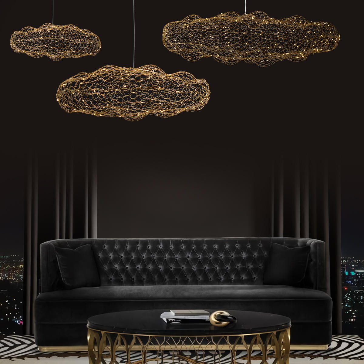 подвесная люстра loft it cloud 10247/700 gold