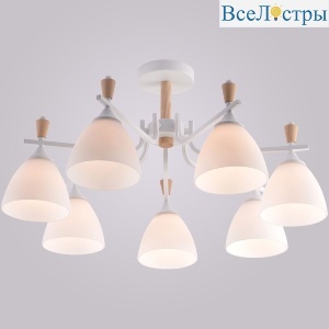 Люстра на штанге Reluce 01622-0.3-07 WH+WOOD