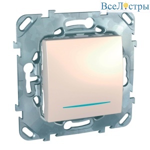 Выключатель одноклавишный с подсветкой Schneider Electric Unica MGU5.201.25NZD