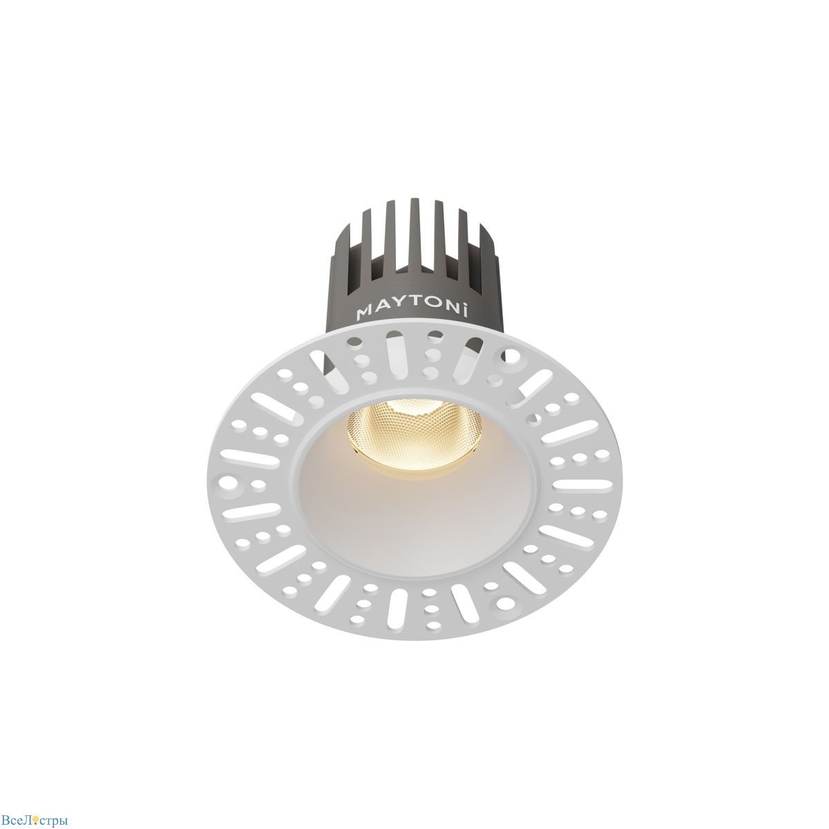 встраиваемый светильник maytoni technical dip dl124-10w-3k-trs-w