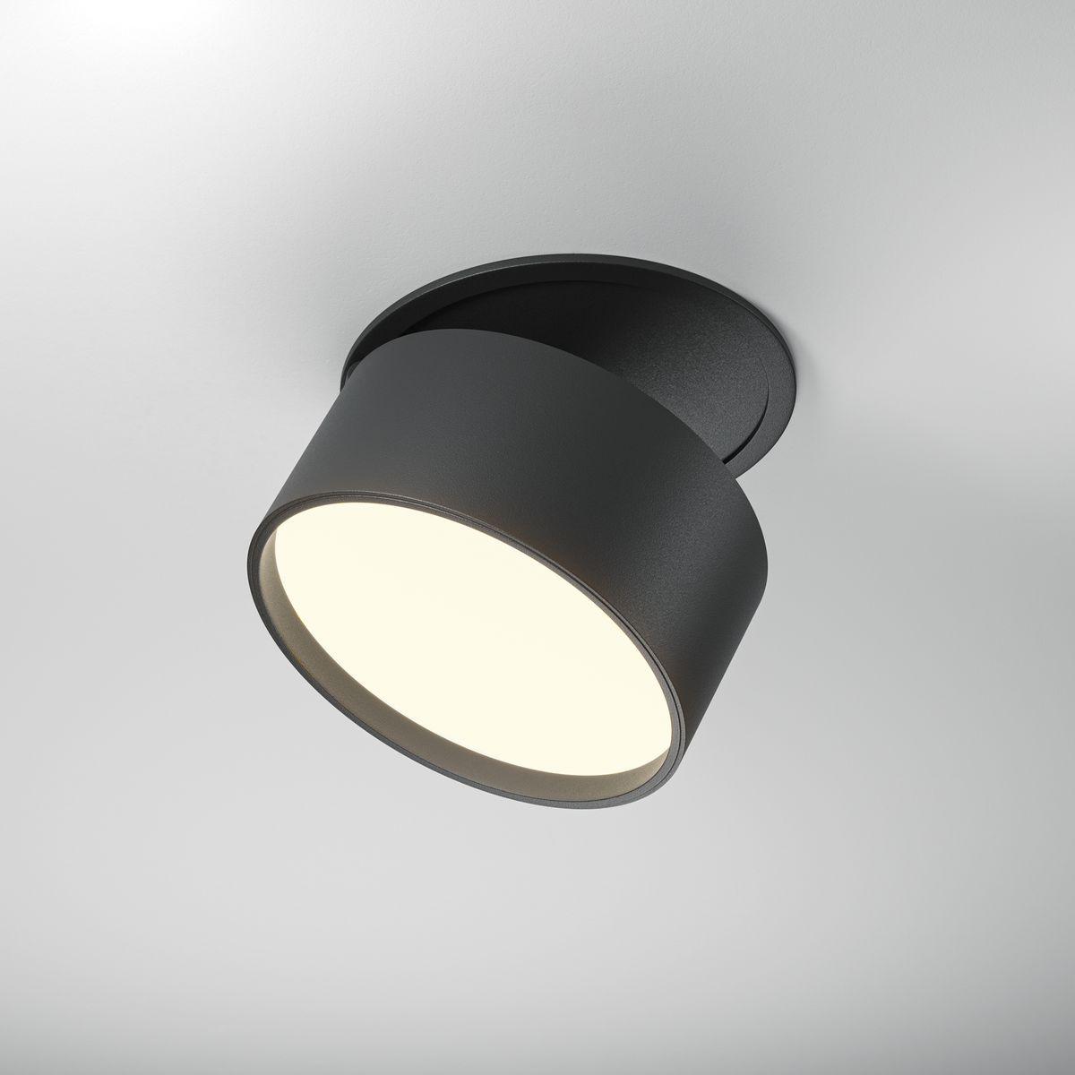 встраиваемый светодиодный спот maytoni onda dl024-12w3k-b