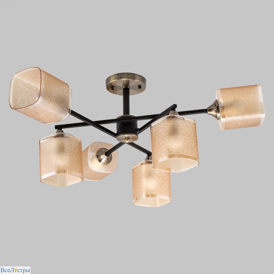 люстра на штанге imex md.4212-6-s-bk+ab