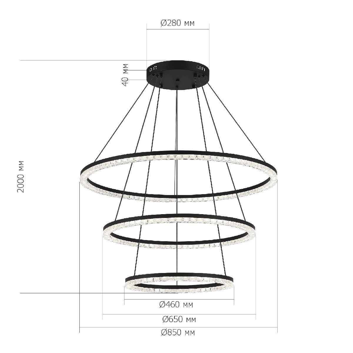 каскадная люстра st luce euclidics sl1018.403.03