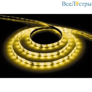Светодиодная влагозащищенная лента Feron 4,8W/m 60LED/m 2835SMD желтый 5M LS604 27674
