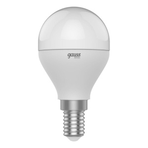 Лампа светодиодная Gauss E14 7,5W 4100К груша матовая 1053128