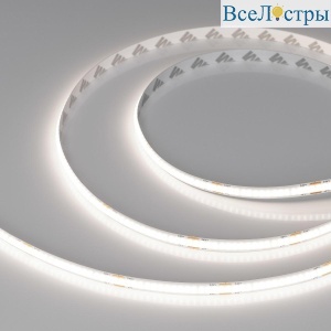 Светодиодная лента Arlight 8W/m 320LED/m CSPSMD холодный белый 5M COB-X320-8mm 24V White6000 039020