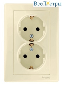 Розетка двойная Schneider Electric Sedna с/з без шторок 16A 250V SDN3000647