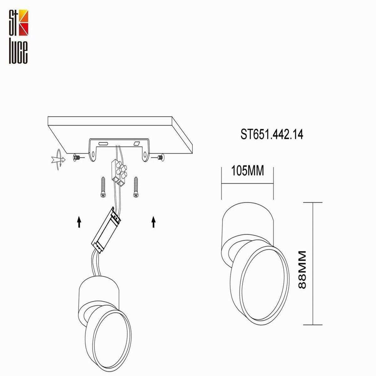 светодиодный спот st luce st651.442.14