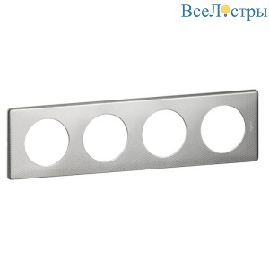 Рамка 4-постовая Legrand Celiane сильвер пунктум 068724