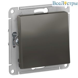 Переключатель 1-клавишный, сх.6, 10АХ Systeme Electric AtlasDesign Сталь ATN000961
