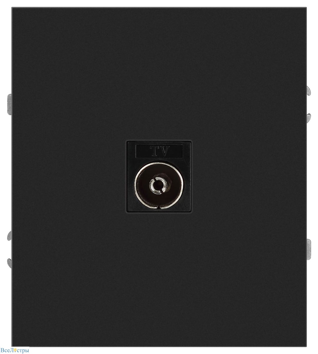 розетка эра arktik 16-3101-05 tv одиночная антрацит б0070468