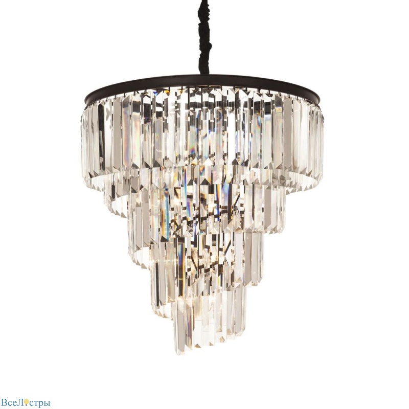 подвесная люстра delight collection helix kr0262p-10 black/clear