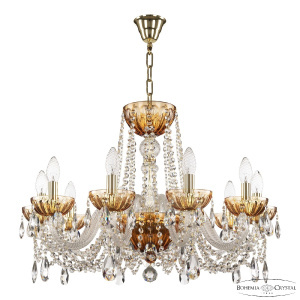 Подвесная люстра Bohemia Ivele Crystal 5402/10/240 G Amber/M-1H