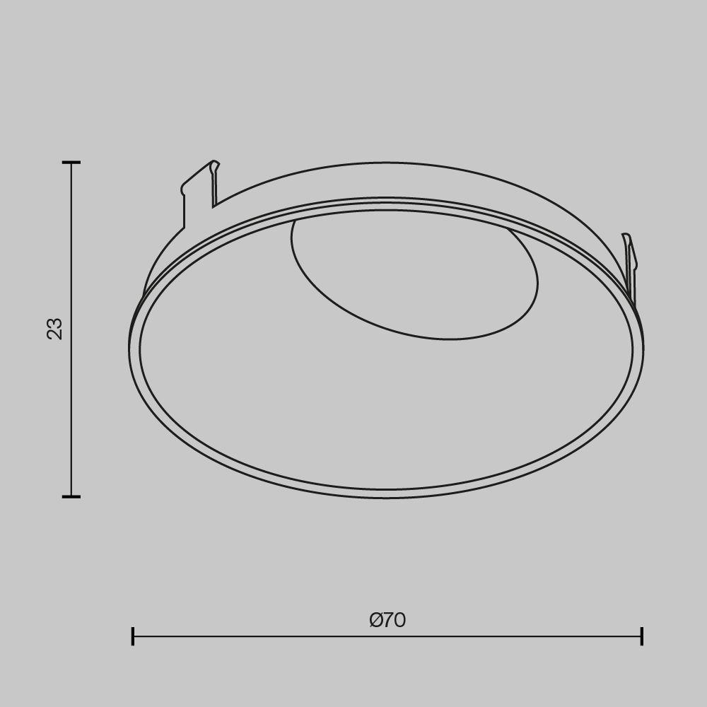 декоративная рамка-отражатель maytoni technical wise ring057-10-b