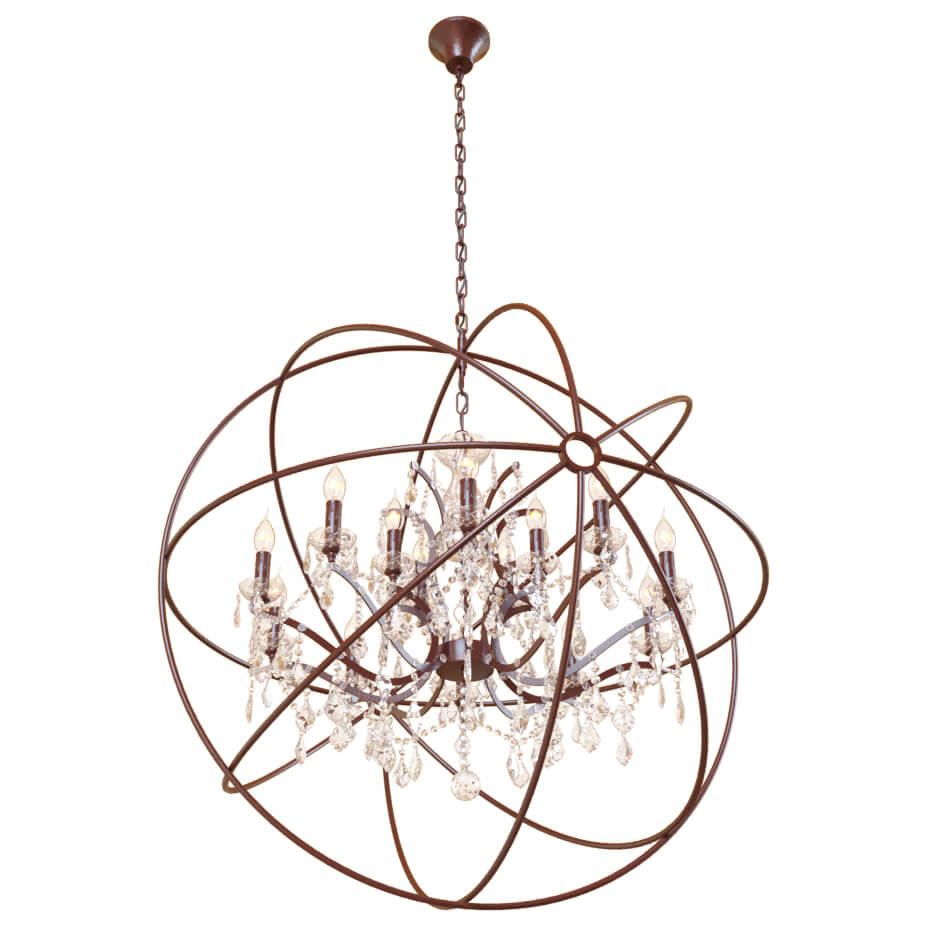 подвесная люстра loft it foucaults orb crystal loft1897/15
