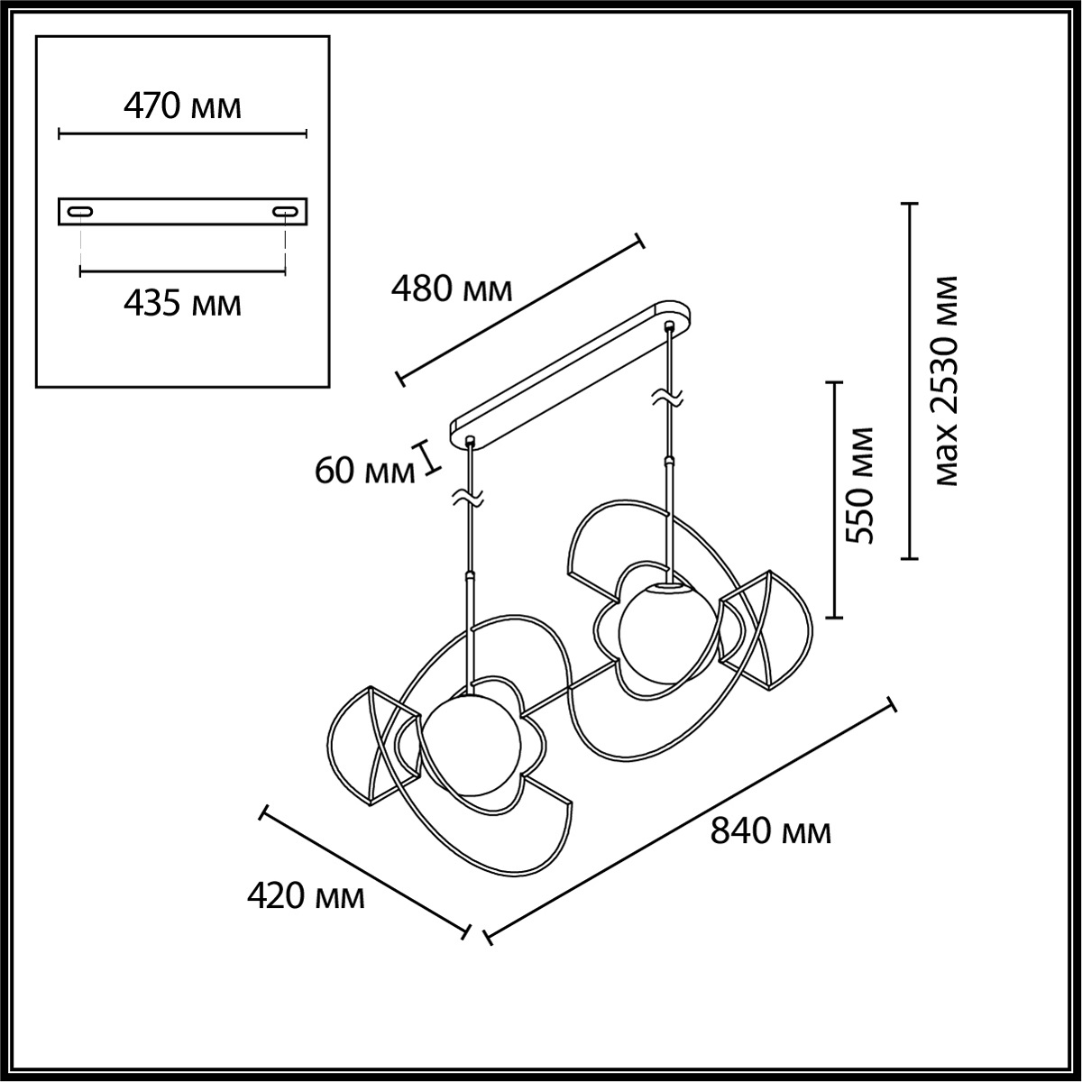 подвесной светильник odeon light l-vision futurum 7195/10l