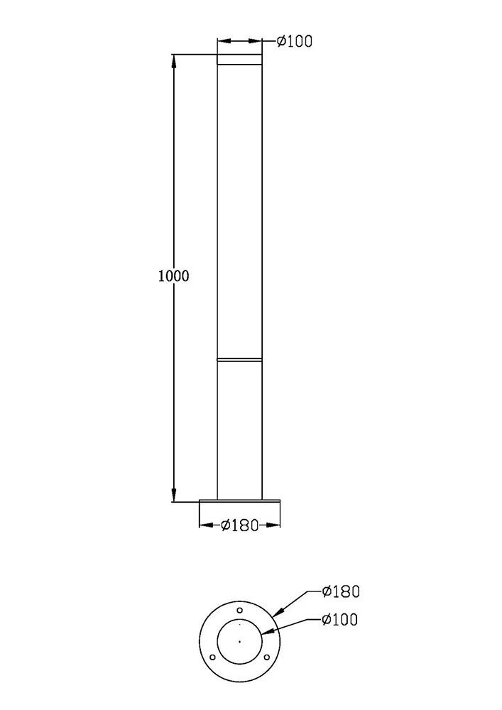 уличный светодиодный светильник maytoni ginza o041fl-l30b3k