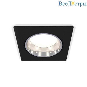 Комплект встраиваемого светильника Ambrella light Techno Spot XC6521003 SBK/PSL черный песок/серебро полированное (C6521, N6112)