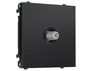 Комплект механизма TV розетки SAT SIGMA Черный матовый 5-2400MHz 3.5dB QUANT PRO Ambrella Volt MS813050 (SP8130, PR215)