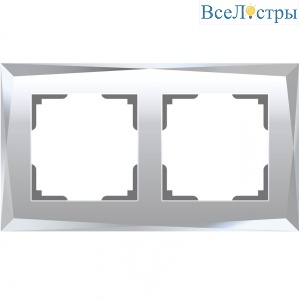 Рамка на 2 поста Werkel Diamant зеркальный W0021220 4690389158827