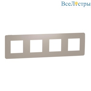 Рамка 4-постовая Schneider Electric Unica New NU280826