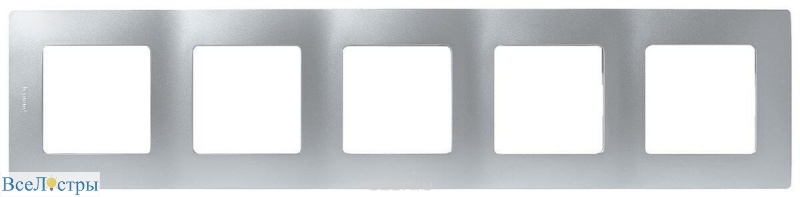 рамка 5-постовая legrand etika алюминий 672555
