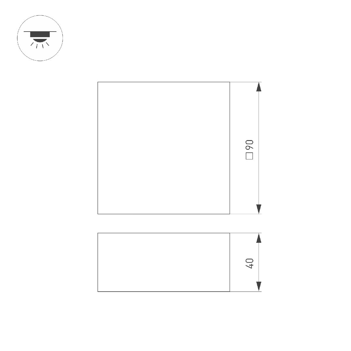 встраиваемый светильник arlight dl-grigliato-s90x90-6w day4000 051140