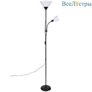 Торшер Uniel UML-T520 E27+E14 BLACK/WHITE UL-00010194
