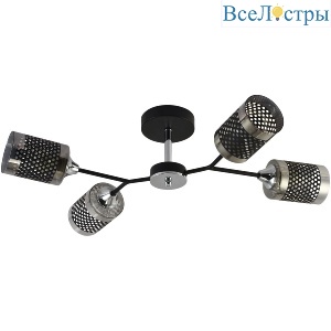 Люстра на штанге Reluce 01405-3.3-04B BK+CR