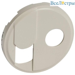 Лицевая панель Legrand Celiane розетки RJ45+ТV тип F слоновая кость 066234