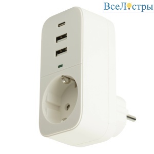 Сетевой фильтр 1-местный с/з Stekker Nova HM81-11-1 50142