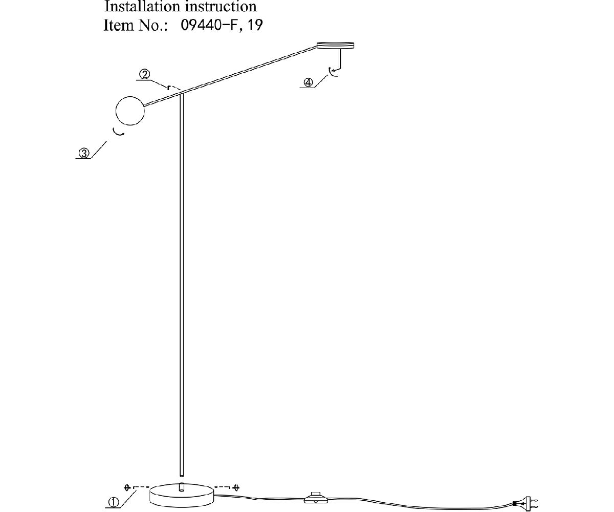 торшер kink light некси 09440-f,19(3000k)