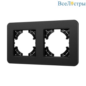 Рамка на 2 поста алюминиевая Arlight FRM-AKIRY-SFAL-2-BK 049738