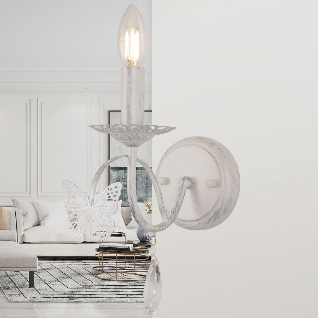 бра arte milano 346179/1w wt+sl