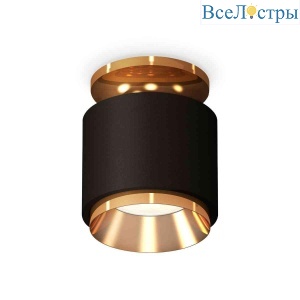 Комплект накладного светильника Ambrella light Techno Spot XS7511120 SBK/PYG черный песок/золото желтое полированное (N7929, C7511, N7034)