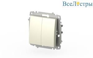 Выключатель двухклавишный ELBI Zena Vega 609-010300-202