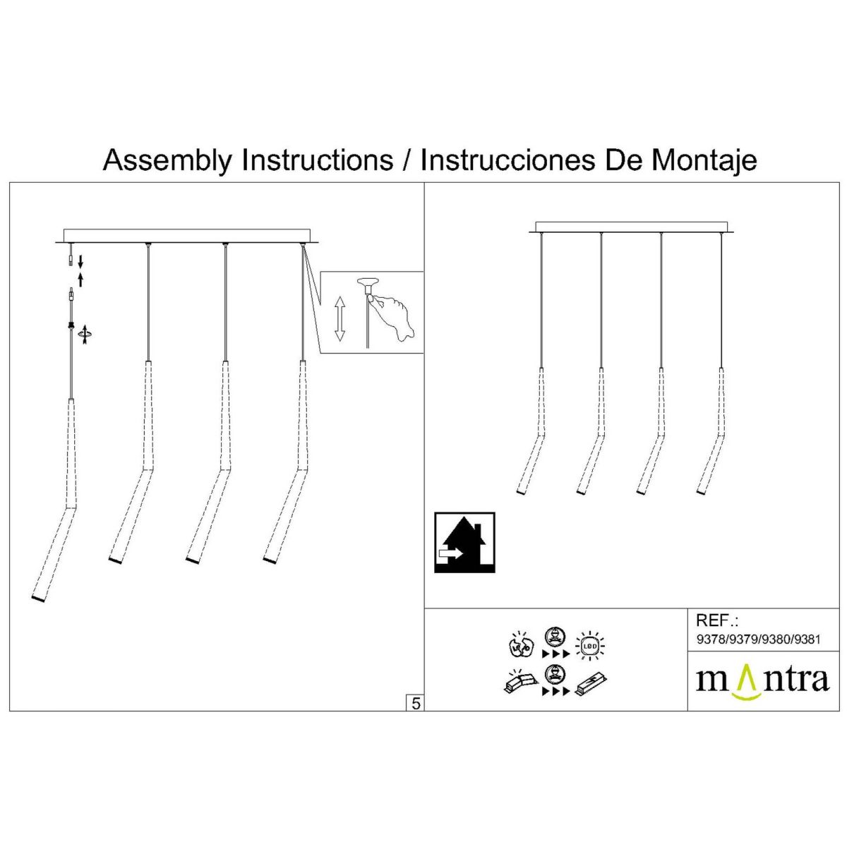 основание потолочное 4l mantra modular light florones 9378