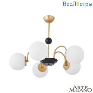 Люстра на штанге Arte Milano Napoli 312066/D700/5 BS/BK