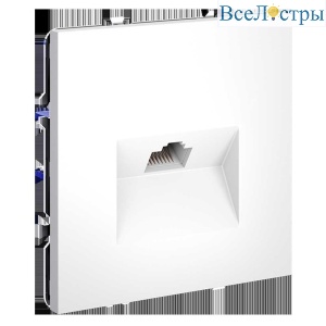 Розетка компьютерная встраиваемая Voltum S70 RJ45 кат.6, (белый матовый) VLS060102