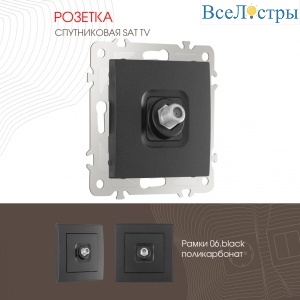 Розетка SAT TV Arte Milano 206.42-1.black