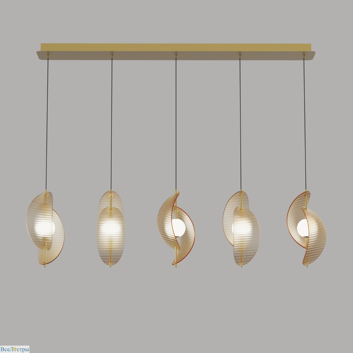 подвесной светильник delight collection md24030035-5b brass/amber