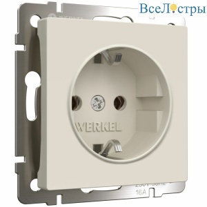Розетка с заземлением Werkel 4690389184710 W1171062