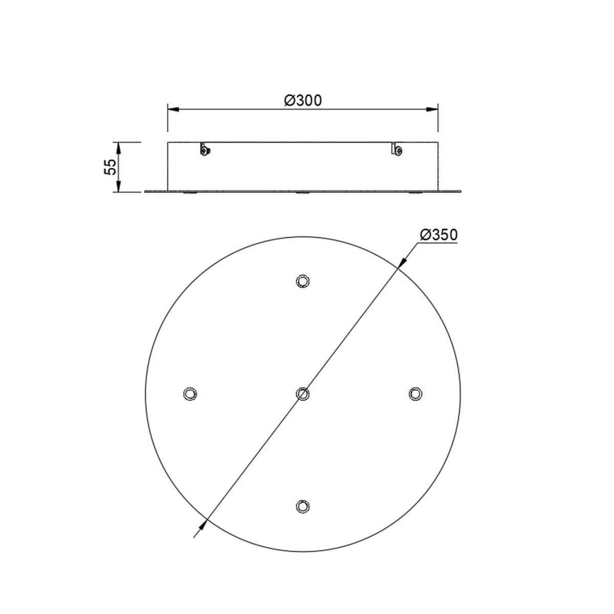 основание потолочное 5l mantra modular light florones 9363