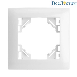 Рамка 1-постовая Stekker Эрна Элегант белый PFR00-9011-01 49629