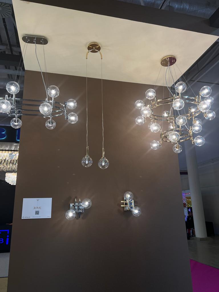подвесная люстра crystal lux luxury sp16+8 gold