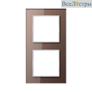 Рамка двухместная Jung AC582GLMO